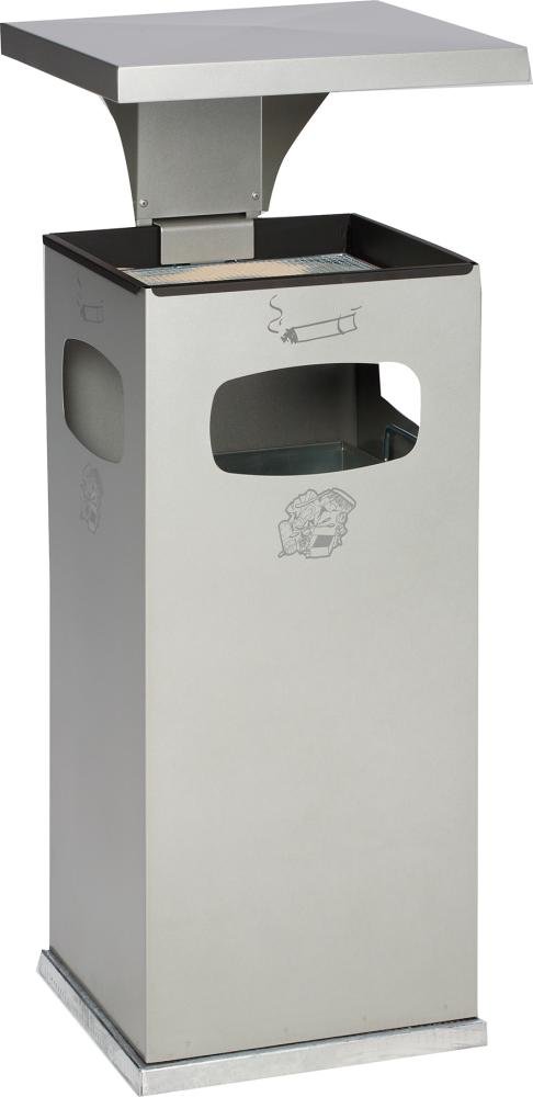 VAR Kombi-Ascher silber 3fach38l incl. Inneneimer VAR
