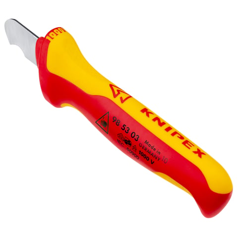 Knipex Abmantelungsmesser 98 53 03 VDE isoliert 170mm für Rundkabel