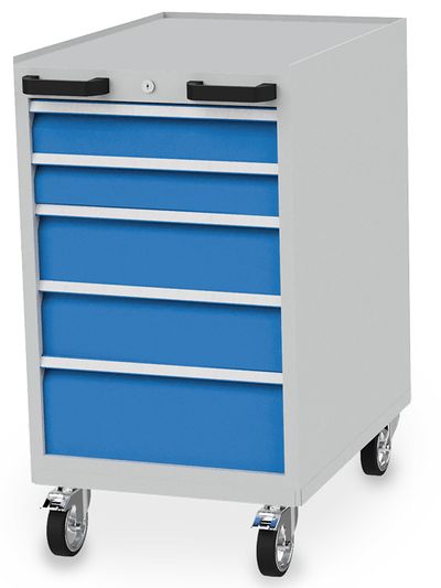 b+h Bedrunka+Hirth Mobiler Schubladenschrank T736 mobil Tiefe 736 mm 5 Schubladen