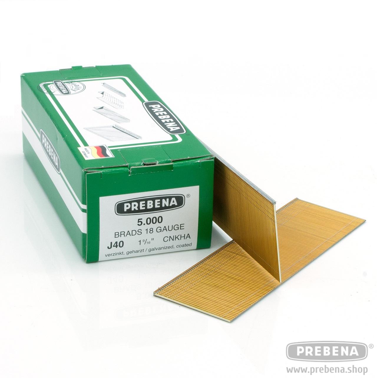 Prebena Stauchkopfnägel J40CNKHA 40mm verzinkt geharzt 5000 Stück