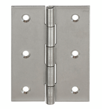Vormann Scharnier 10502 Halbbreit 40x32mm Edelstahl gerollt mit Edelstahlstift