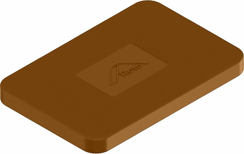 Roto Unterlegplatte 53x170x10mm braun