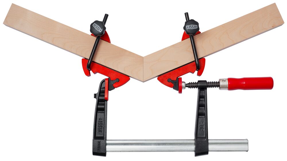 Bessey Gehrungs-Spannsystem MCX für Winkel 22.5° bis 60° mit 100mm Spannweite