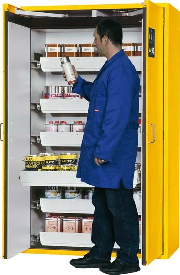 asecos Gefahrstoffschr. S-Clas90B900mm,6VA,R1004