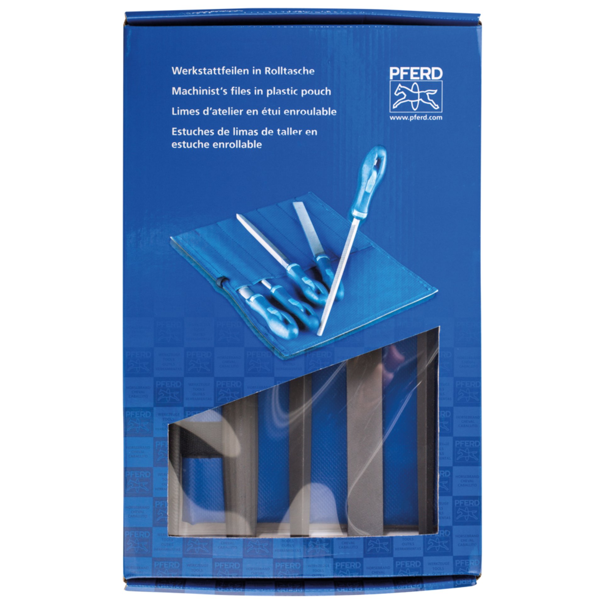 Pferd Werkstattfeilen-Set WRU 5-tlg. in Rolltasche 200mm Hieb 2 universell zum