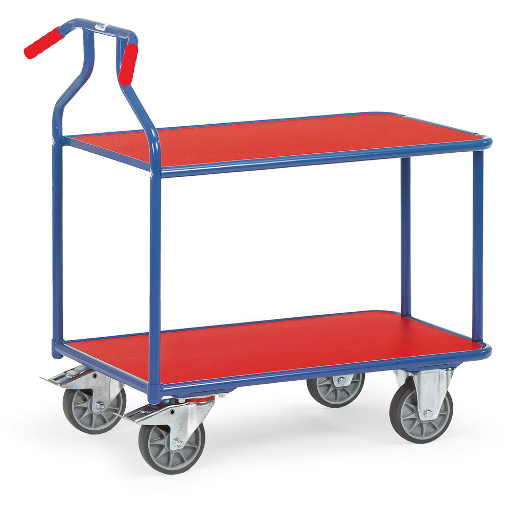 Fetra Tischwagen Optiliner 3601 Stahl pulverbeschichtet 400kg 900x600mm 2 Etagen