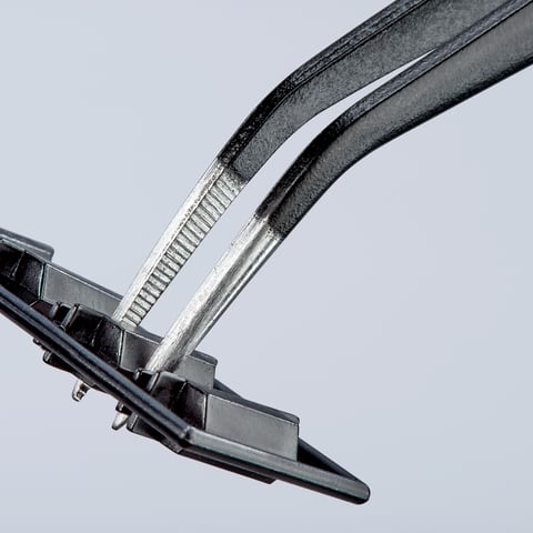 Knipex Präzisionsfeinmechanikpinzette 92 34 37 gewinkelt 155 mm