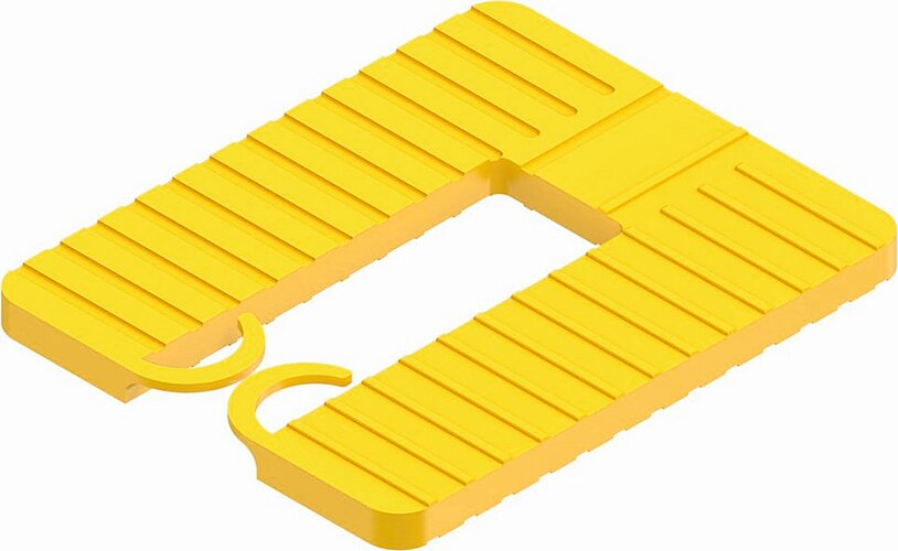 Roto Euroklick Distanzplatte mit Sperrhaken 65x52,5x4 mm gelb 1000 Stück