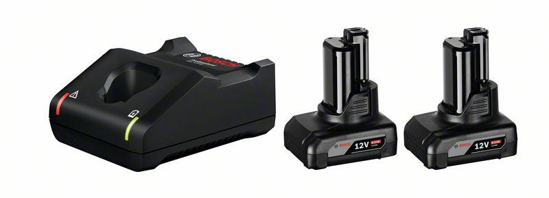 Bosch Akku Starter-Set: 2 x GBA 12 Volt, 6.0 Ah und GAL 12V-40