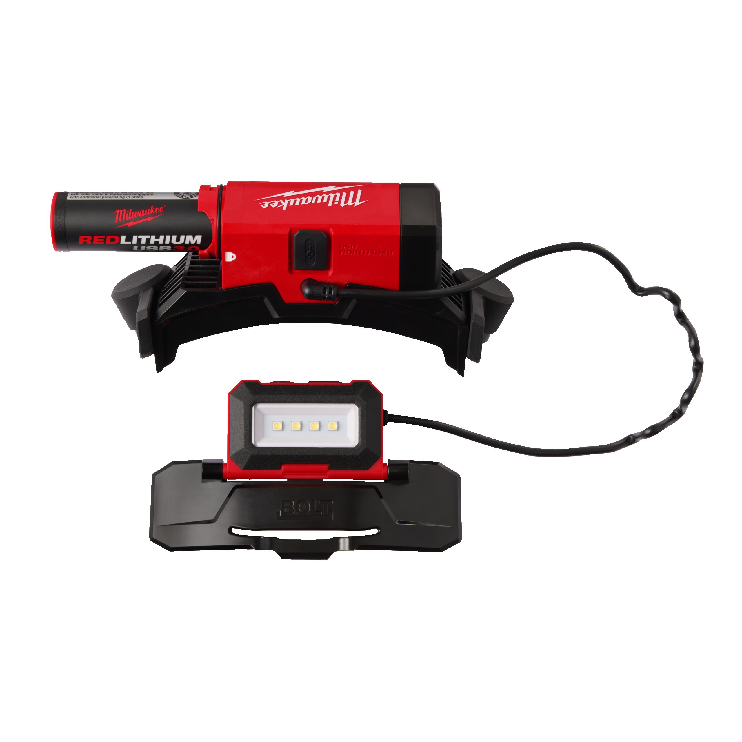 Milwaukee USB-Akku-Helmleuchte BOLT™ L4 BOLTHL-301 600 Lumen