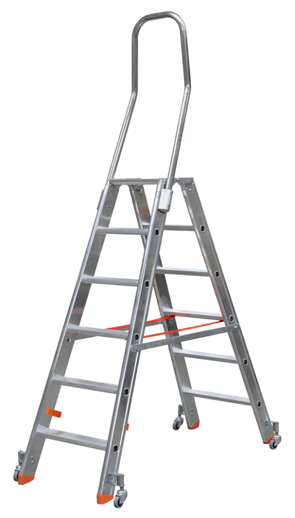 Poeschco Stehleiter Profi beidseitig Art.Nr. 315-07 Aluminium 1.63m Arbeitshöhe