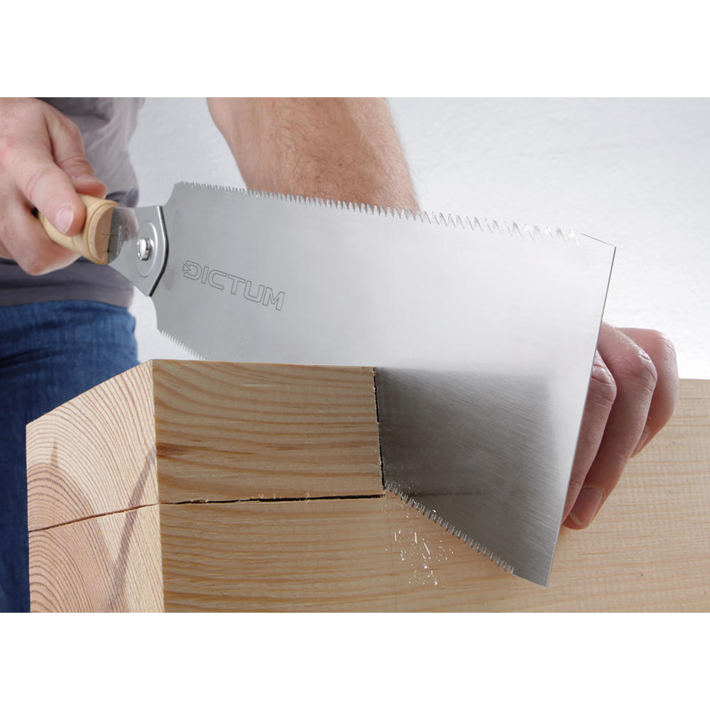 Dictum ® Ryoba Komane 240 Japansäge Traditional Grip Sägeblatt 240mm Trapez- und Dreiecksverzahnung