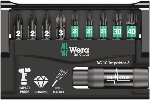Bit-Check 10 Impaktor 3, 10 pieces