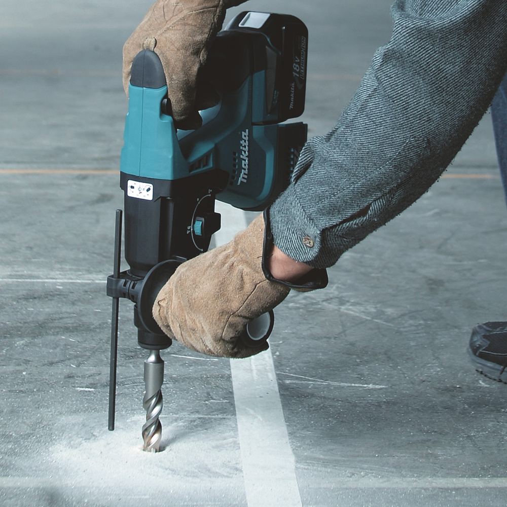 Makita Akku-Kombihammer DHR243RTJW 18V 5.0Ah SDS-Plus mit Staubabsaugung DX07
