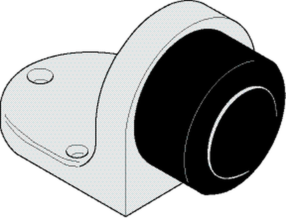 Strichzeichnung/Illustration GEZE Ersatzpuffer, F1 eloxiert