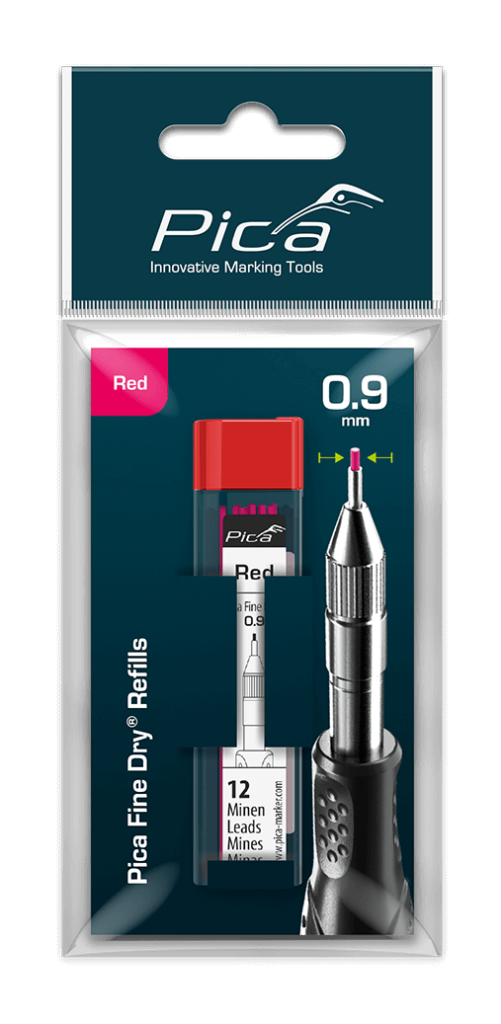 Pica Fine Dry Ersatzminen 7031 Rot 0,9 mm (12 Stück)