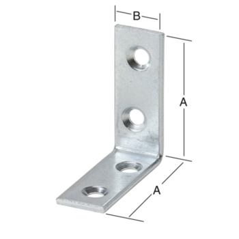 Vormann Stuhlwinkel 120x20 mm verzinkt 000180120Z Stahl innen versenkte Schraublöcher