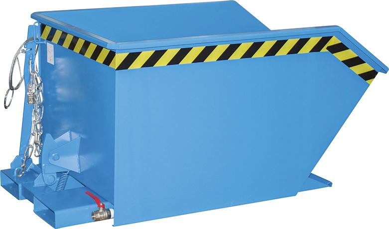 Bauer Südlohn Spänebehälter SGU 500 l 780xT1140xH680 mm RAL5012 Tragkraft 1000kg mit Lochblechboden