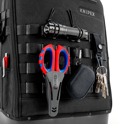 Knipex Werkzeugrucksack Modular X18, leer, 18 Liter, 15kg Zuladung, mit Laptopfach
