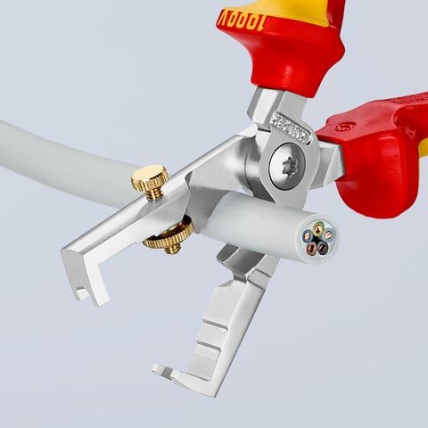 Knipex StriX® Abisolierzange mit Kabelschere 13 66 180 VDE-geprüft chromatiert
