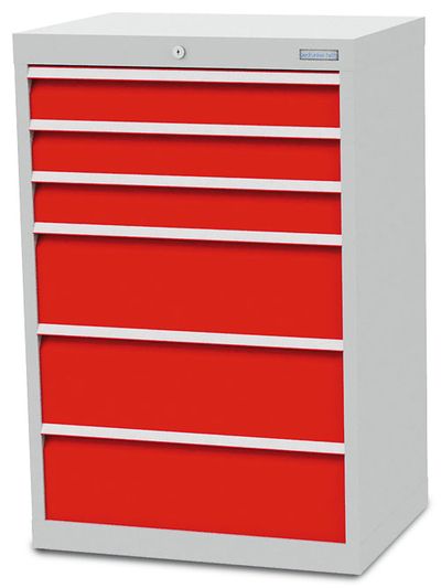 b+h Bedrunka+Hirth Schubladenschrank T500 680 mm 6 Schubladen VA
