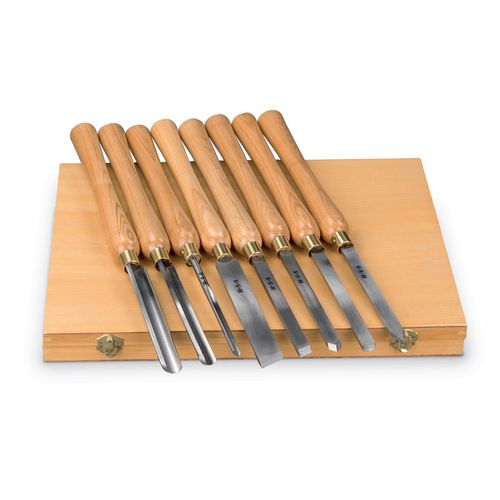 Stürmer Holzstar Drechseleisen-Set 8-teilig (Hohlbeitel, Rundbeitel, Schruppstahl)