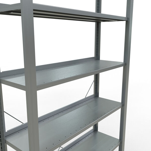 Schulte Büro-Fachbodenregal Stecksystem MULTIplus85 2300x1000x300mm 7 Fachböden verzinkt