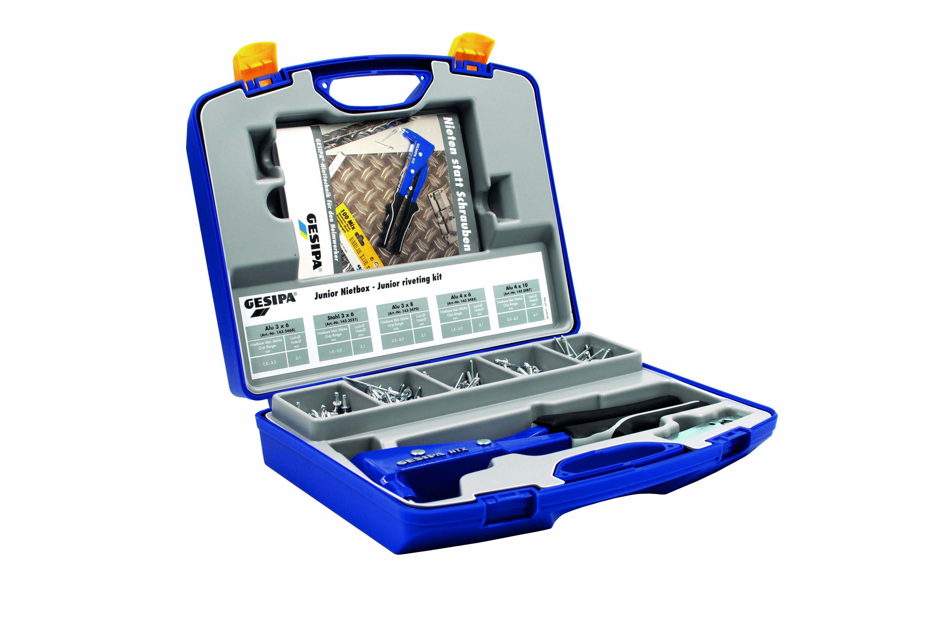 Gesipa Junior Nietbox mit Standard-Blindnieten