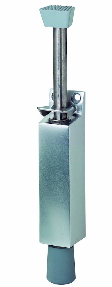 KWS Türfeststeller 1045,Hub 90mm, silberfarben, einbrennlack.