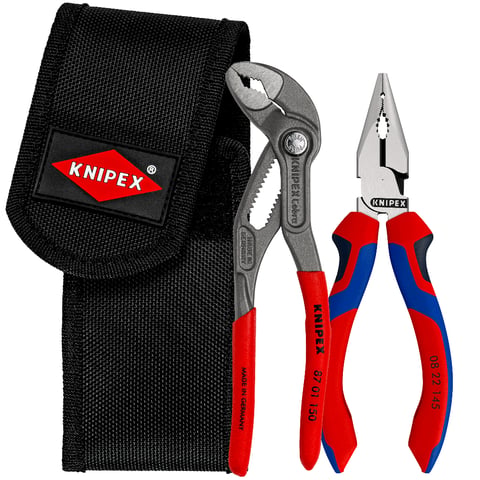 Knipex Mini-Zangenset in Werkzeuggürteltasche 00 20 72 V06 (1x Mini Cobra®, 1x Spitz-Kombizange)