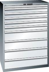 LISTA Schubladenschrank mit 10 Schubladen (1x50, 5x100,4x200 mm)
