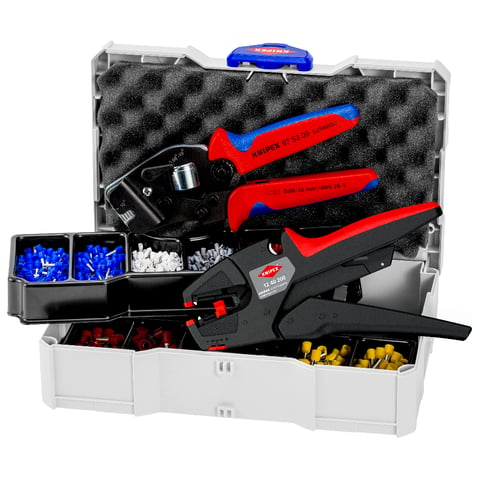 Knipex Crimp-Sortiment 97 90 16 für Aderendhülsen 1 x 12 40 200, 1 x 97 53 09, 8 x Aderendhülsen Sets