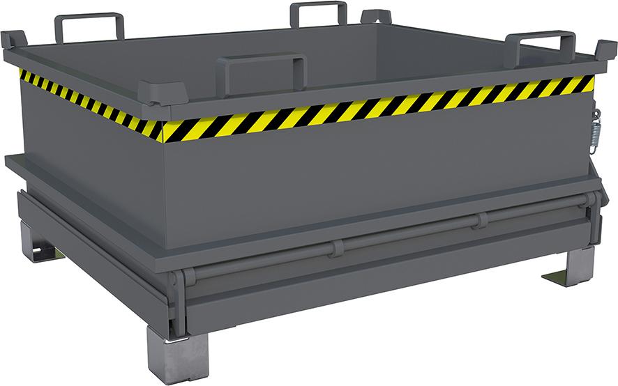 Bauer Südlohn Mini-Klappbodenbehälter MSB 400, lackiert, Mausgrau