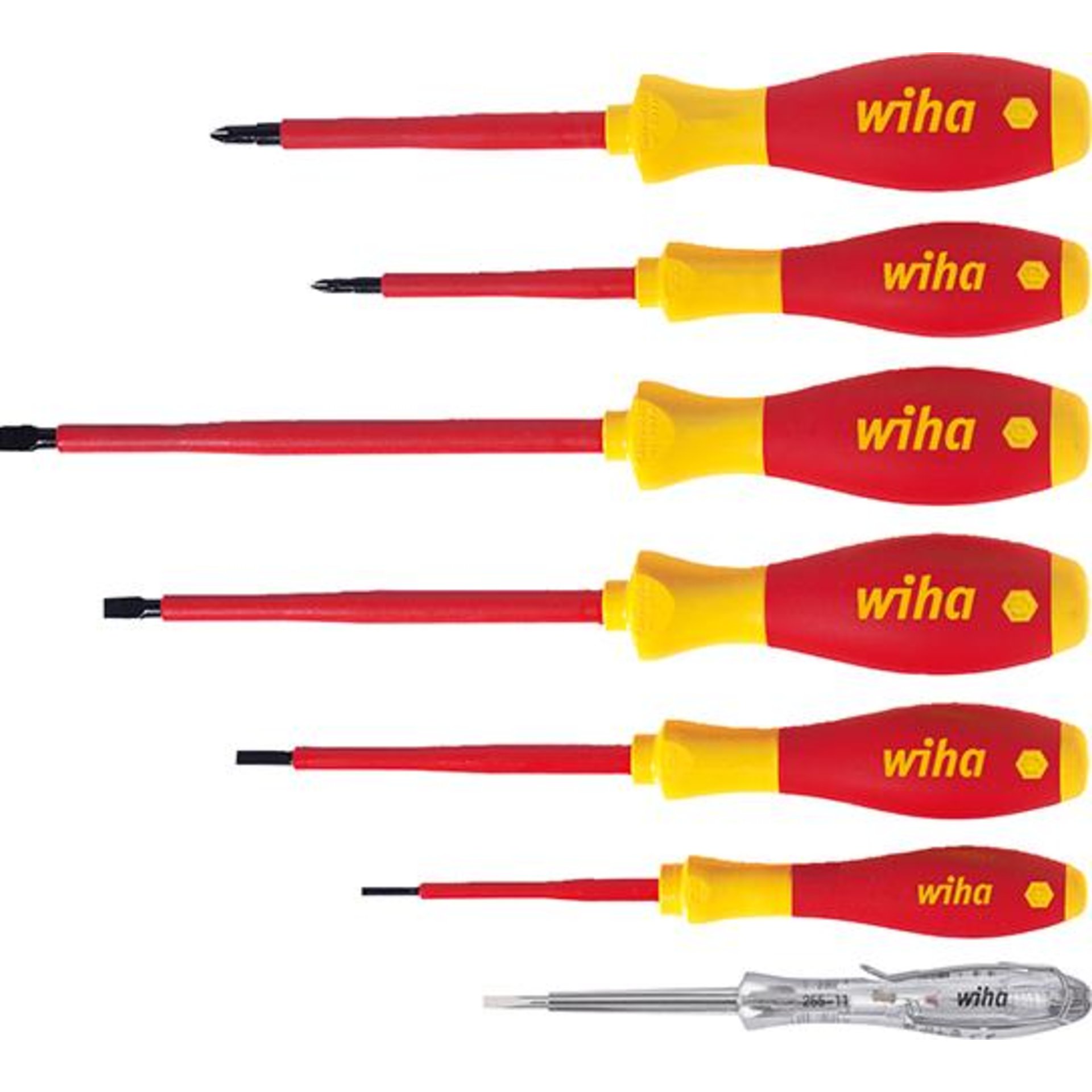 Wiha Schraubendreher Set SoftFinish electric 7-teilig Schlitz/Phillips VDE 1000V