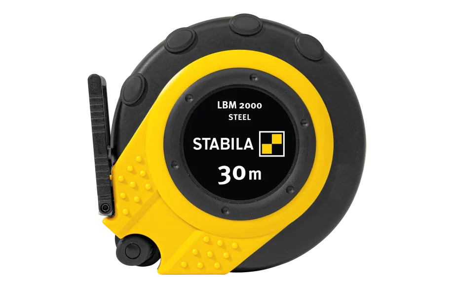 Stabila Kapselbandmaß LBM 2000 STEEL, 20 m, Stahl-Messband mit metrischer Skala