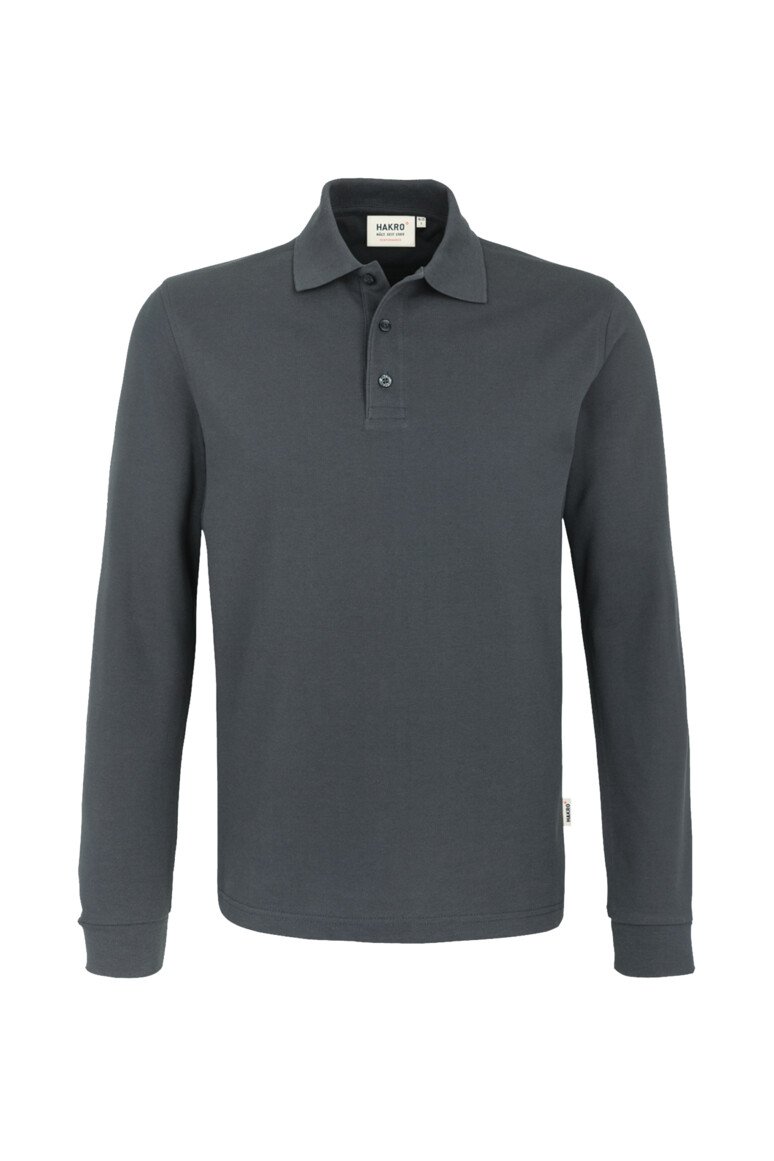 HAKRO Longsleeve-Poloshirt MIKRALINAR® anthrazit M