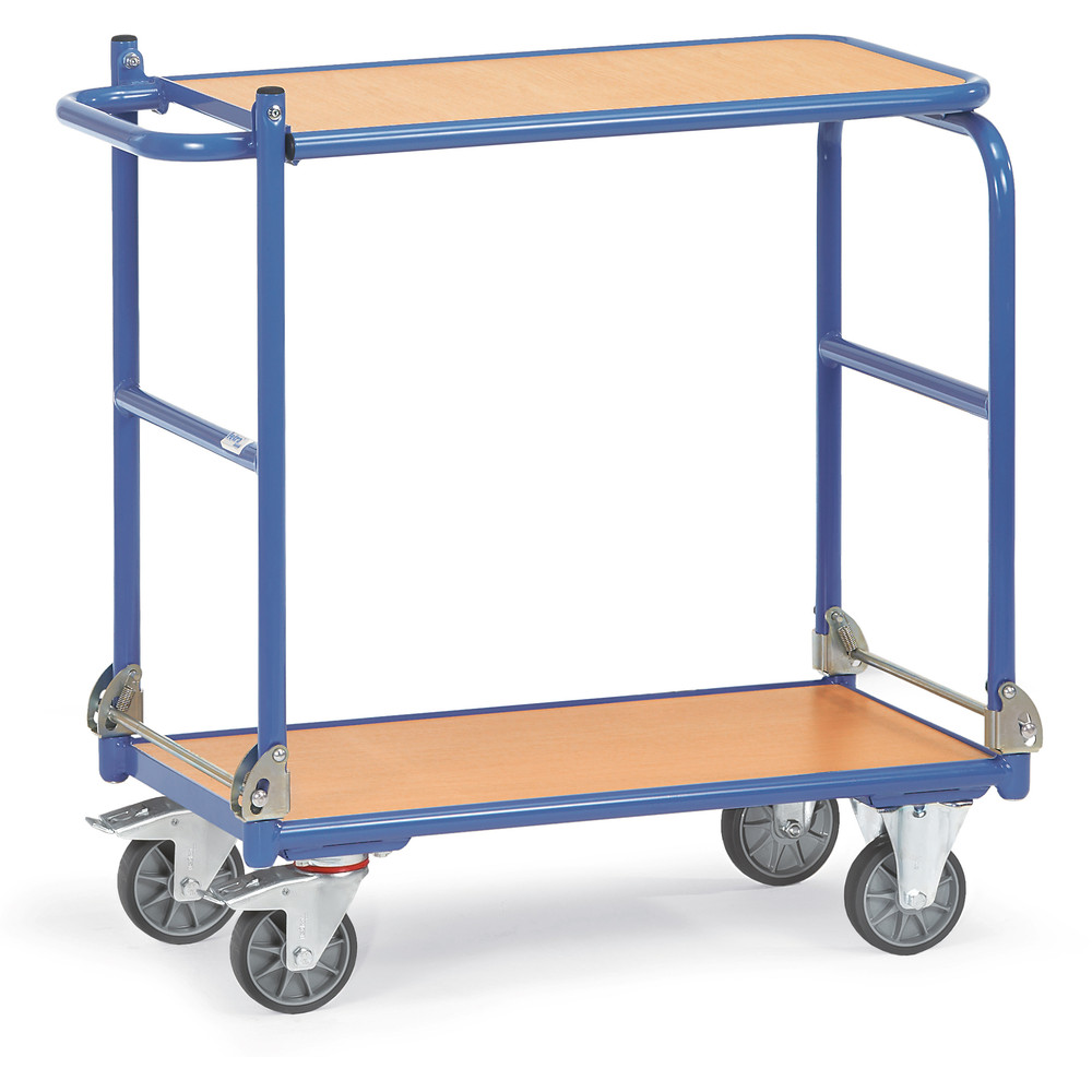 Fetra Klapp-Tischwagen 1141 Stahl pulverbeschichtet 900x600mm 250kg TPE-Bereifung