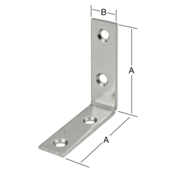 Vormann Stuhlwinkel 60x60mm 18mm Edelstahl V2A innen versenkt