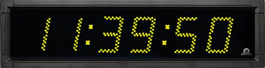 BÜRK MOBATIME Außen-LED-Funkuhr, dig. gelbe, leuchtstarke Einzel- LEDs