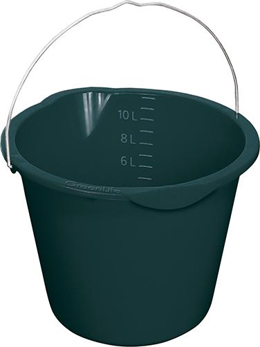 Eimer mit Tülle, 12 Liter schwarz