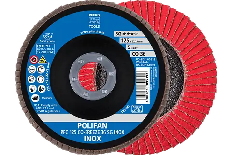 Pferd POLIFAN Fächerscheibe PFC 125 CO-FREEZE 36 SG INOX