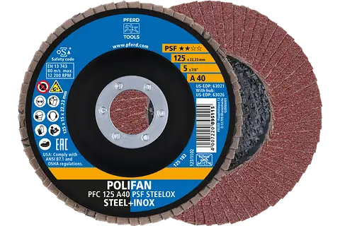 Pferd TOOLS POLIFAN Fächerscheibe PFC 125x22,23 mm konisch A80 PSF STEELOX