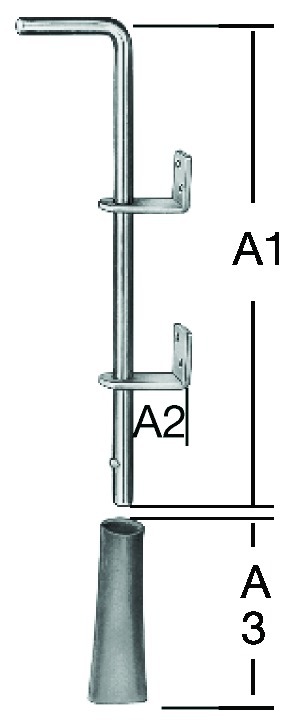 Tor-Bodenschieber, mit Führungswinkel,400mm, verzinkt