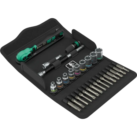 Wera 8100 SA 14 Zyklop Comfort Knarrensatz Umschalthebel 1/4 -Antrieb metrisch