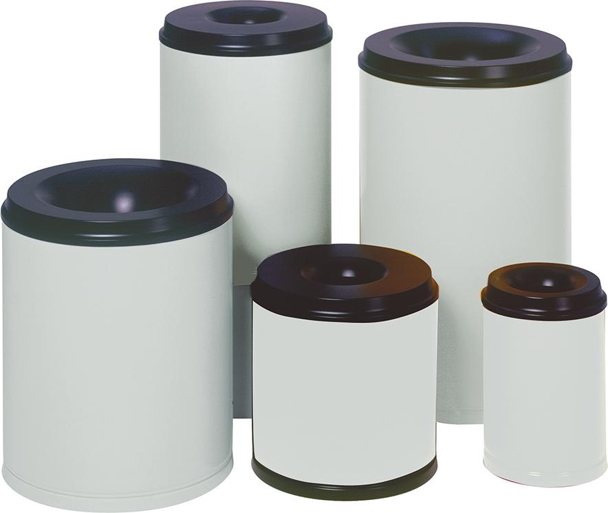 VAR Papierkorb 15 l grau selbstlöschend VAR