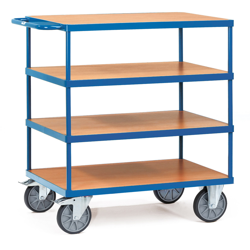 Fetra Tischwagen 2442 600 kg 4 Etagen 1000x700 mm TPE-Bereifung