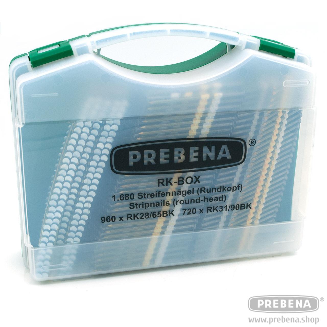 Prebena RK-BOX Rundkopf-Streifennägel blank Glattschaft 1680 Stück