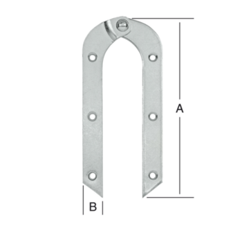 Vormann Gebogenes Leiterband 000032200Z 200x21mm Stahl verzinkt