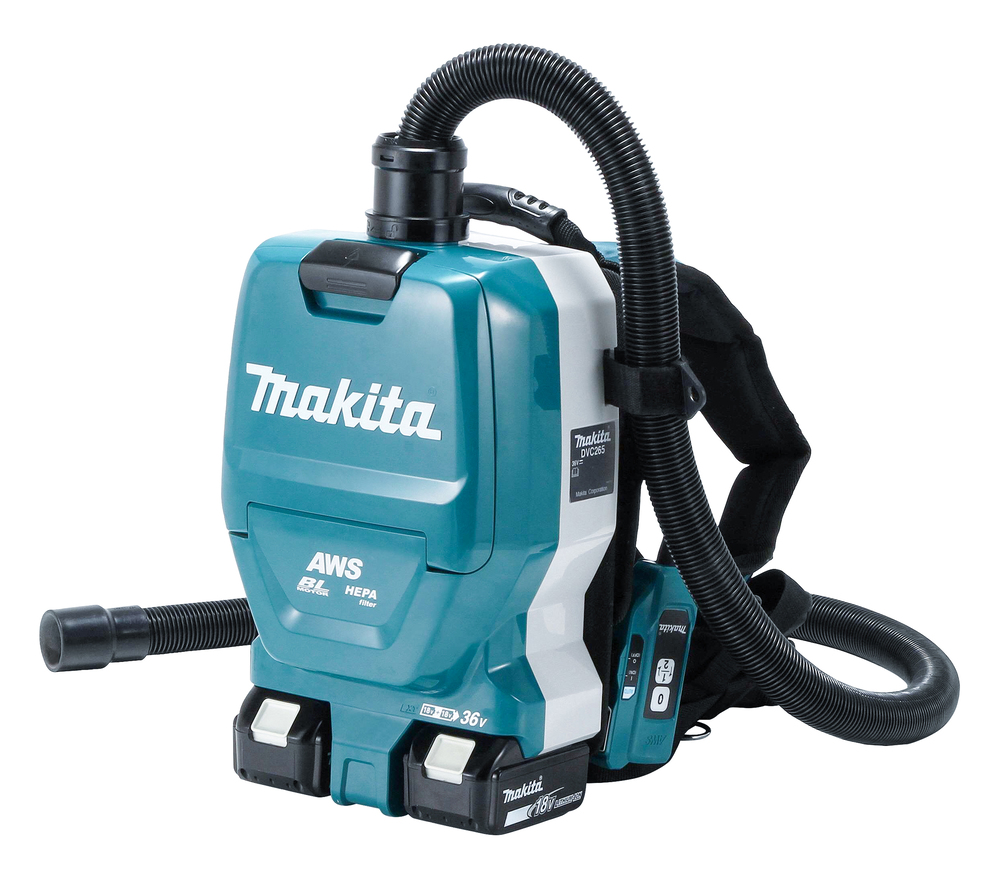 Makita Akku-Rucksackstaubsauger DVC265ZXU 2x18V LXT ohne Akku und Ladegerät