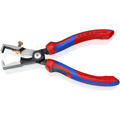Knipex StriX® Abisolierzange mit Kabelschere 13 62 180 schwarz atramentiert